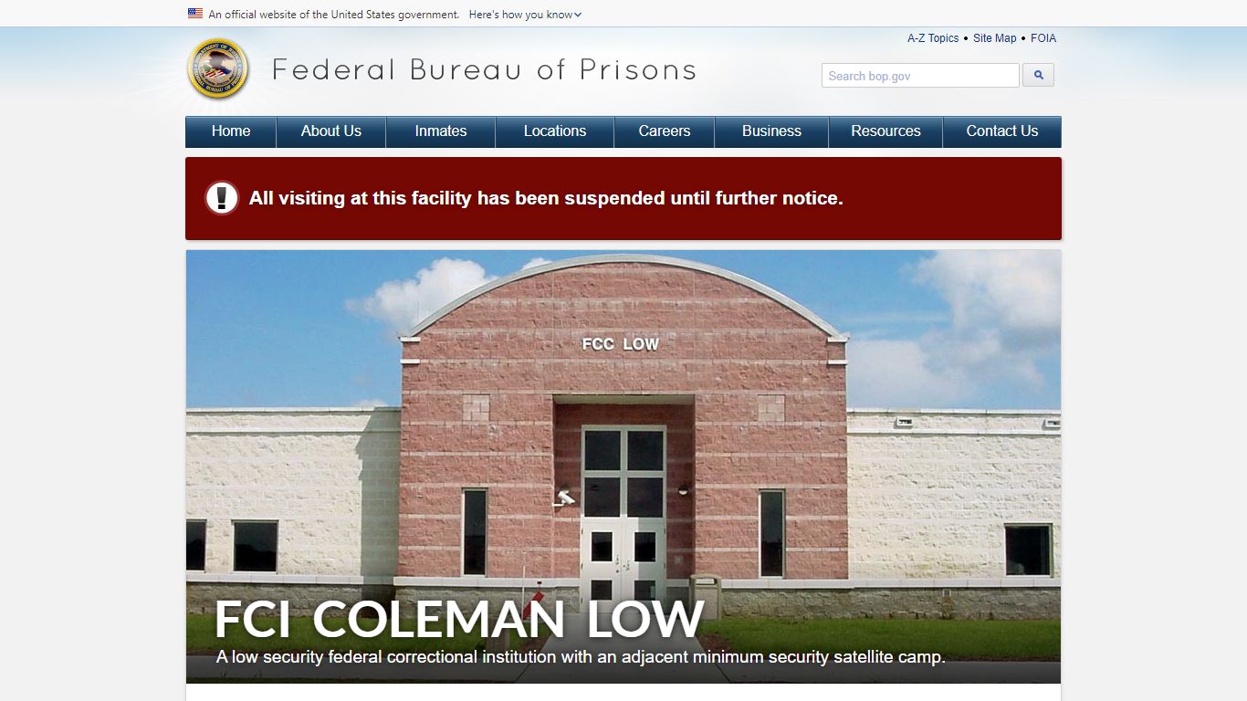 FCI Coleman Low - Federal Bureau of Prisons